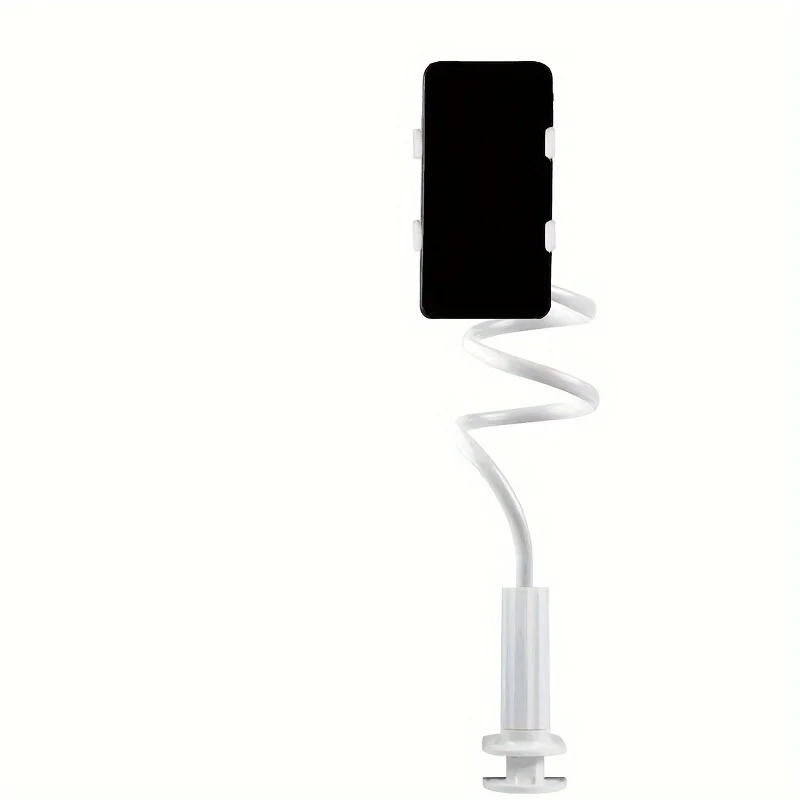 Soporte para teléfono móvil de 138cm con mango, soporte de escritorio, soporte de extensión para mesita de noche, soporte en espiral , soportes rectos