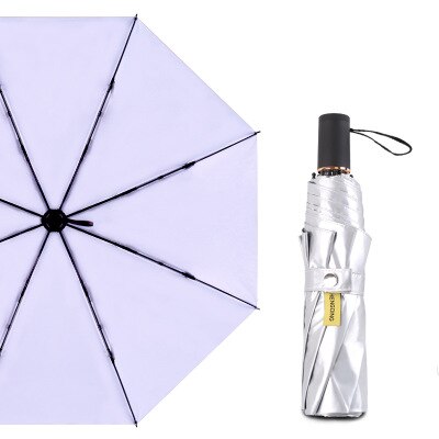 Folding Umbrellas Rain Woman Super Anti UV Parasol ladies Summer Travel Sombrilla Playa Man Sun Umbrellas guarda chuva sombrinha: light purple