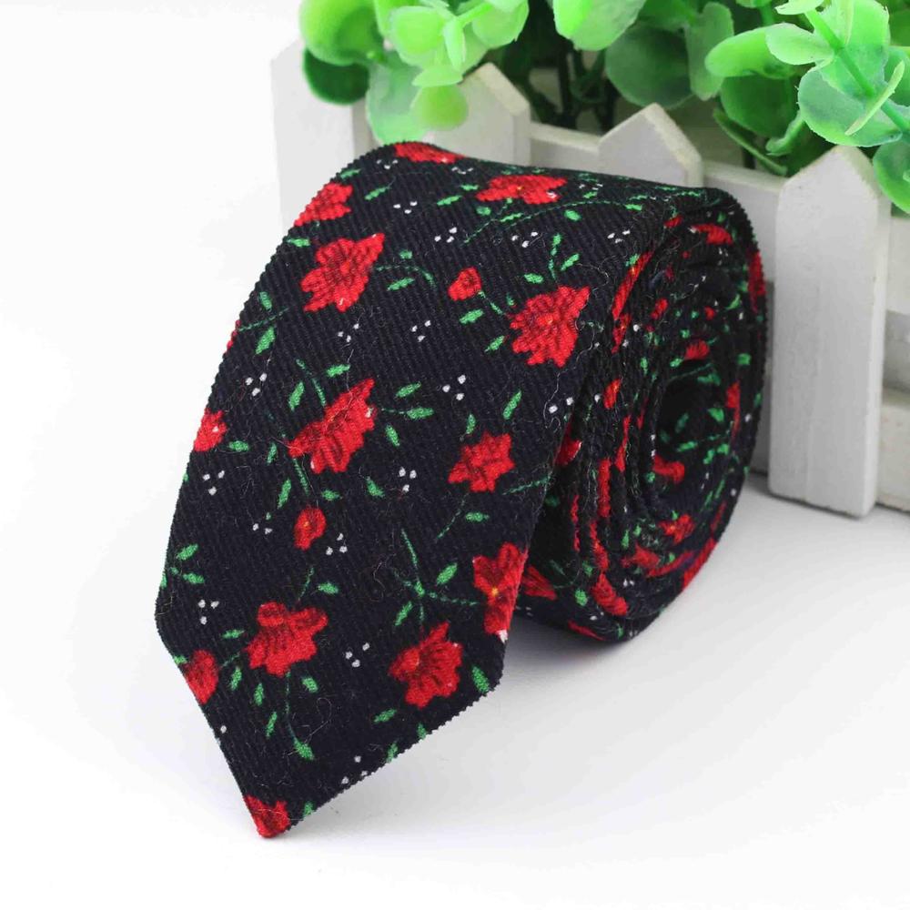 Bomull rose herre fargerike slips slips slips smal krysantemum slim mager cravate smale tykke slips 6cm: 8