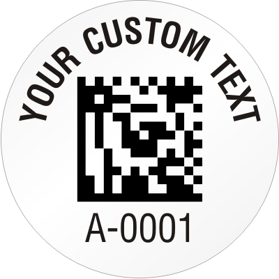 1.5" Custom Circular 2D Barcode Labels