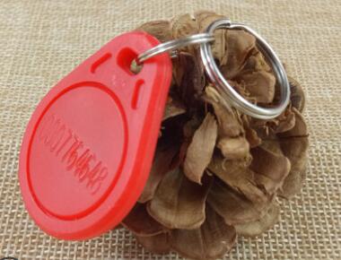 125 khz rfid  em4100- dørs adgangskontrol nærheds-id-tags nøglehåndtag dørindgangskort kun læs chip abs plastik håndsender: Rød