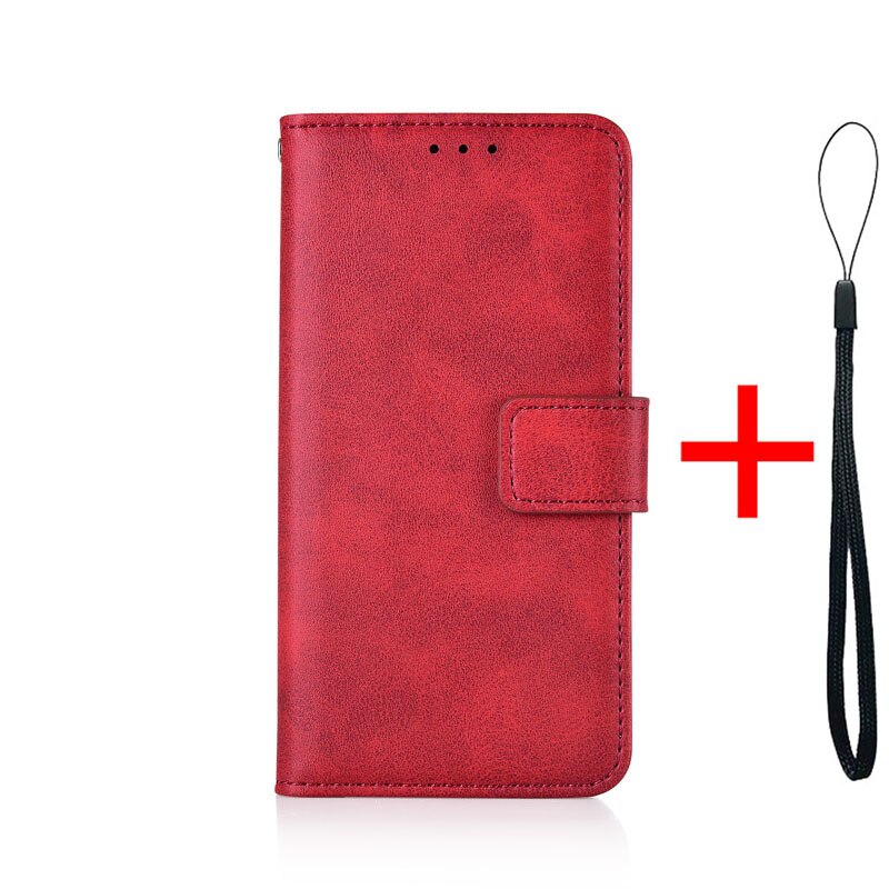 Leren flip portemonnee hoesje voor xiaomi redmi 6 redmi 6 5.45 '' hoesje voor xiaomi redmi 6a 6 a redmi 6a hoesje telefoonhoesje: Voor redmi 6a / Niu-rood