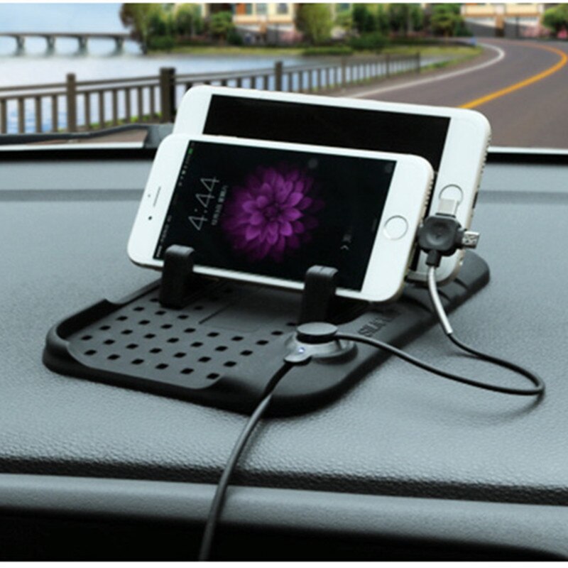Auto-Styling Autonavigatie Mobiele Telefoon Antislip Mat USB Oplader voor Jeep wrangler jk cherokee kompas renegade accessoires