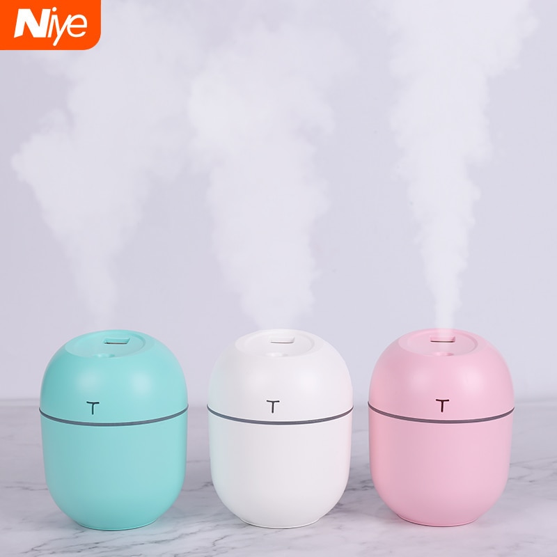 Mini humidificador de aire ultrasónico 200ML USB Copa deslumbrante difusor de aceites esenciales LED niebla que hace el humidificador purificador del hogar