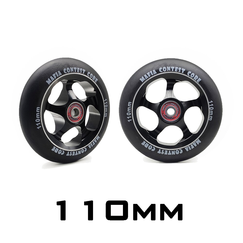 Brand Iron 110mm scooter wheels 88A hardness skating wheel 100mm 110mm Alloy scooter wheels Iron Aggressive tire ABEC-9 bearing: 110mm model5