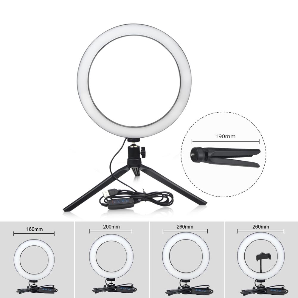 Telefon led ljusring selfie ring lampa nyhet novedades fotografi video live studio fyll ljus foto ljus för smartphone