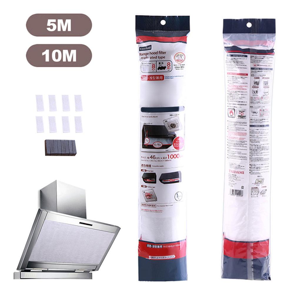 5M/10M Reinigen Kochen Vlies Dunstabzugshaube Fett Filter Küche Liefert Öl nachweisen Aufkleber Verschmutzung Gittergewebe Palette haube Filter Papier