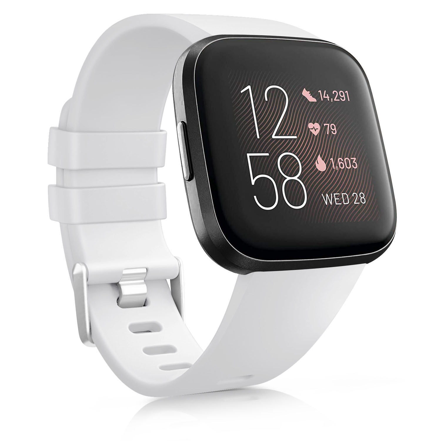 Replacement Watch Band for Fitbit Versa 2 SE Strap Silicone Sport Bracelet for Fitbit Versa Lite Wristband Smartwatch Accessory: L / BLACK WHITE