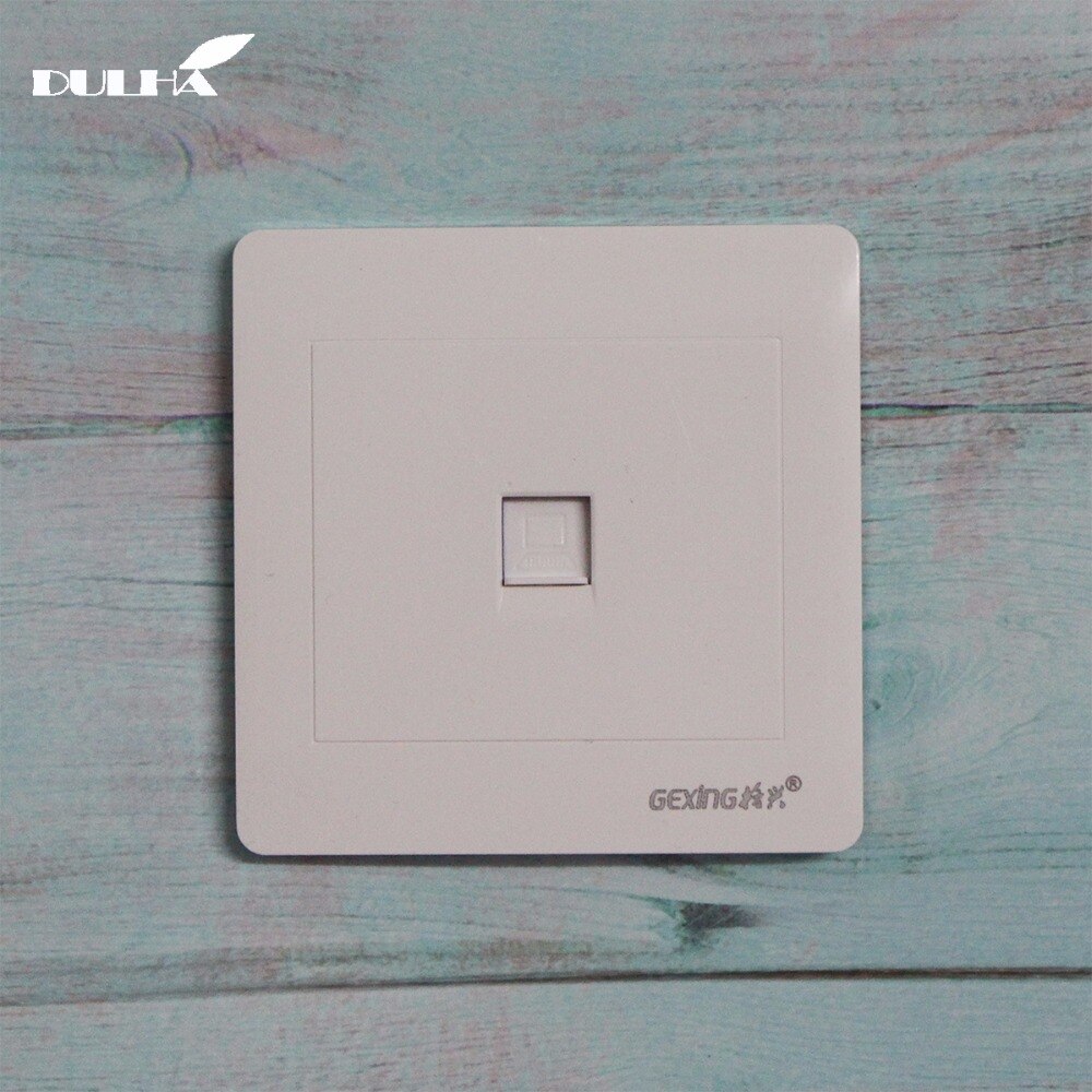 Enkele Poort Computer Muur Data Socket Elektrische RJ45 Netwerk Internet Jack Muur gemonteerde Cat5 Outlet Coaxiale Plug