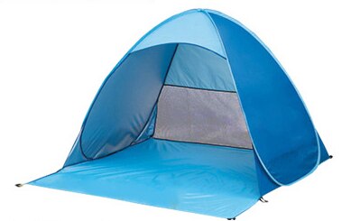 Ultralight Pieghevole Tenda Pop Up Automatico Aperto Tenda Della Spiaggia Famiglia Turistico Pesce Camping Tenda Da Sole tenda: blue