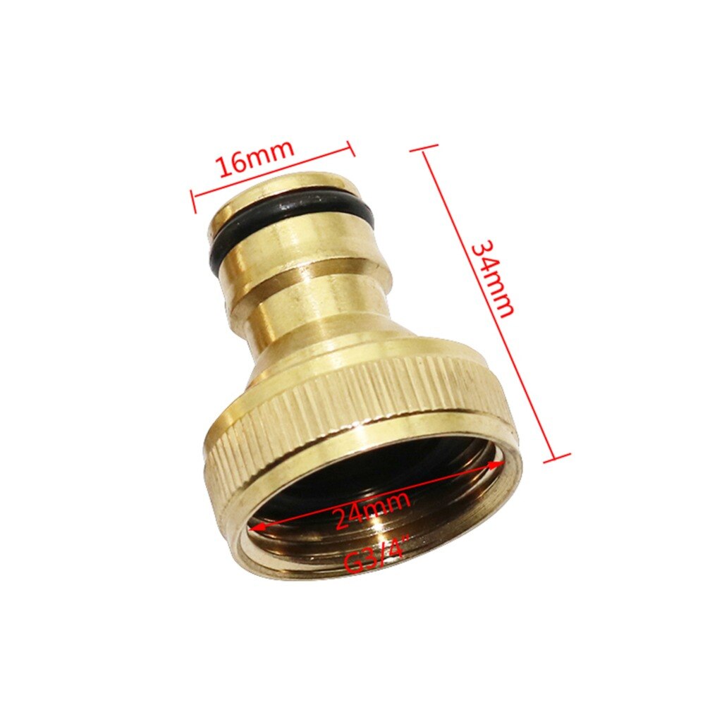 3/4" Copper Quick Connectors Garden Irrigation Car Washing Pipe joints Watering Tube Fittings Female thread adapter 1 Pc