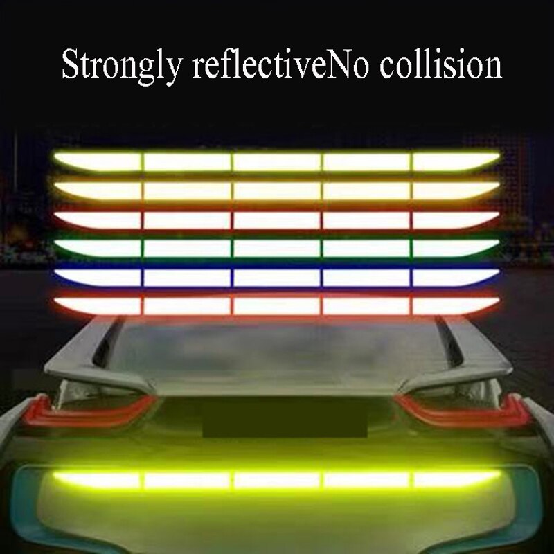 Car Scratch Decorative Stickers Car Trunk Reflective Stickers Luminous Anti-collision Tail Warning Tape Stickers Car Accessories