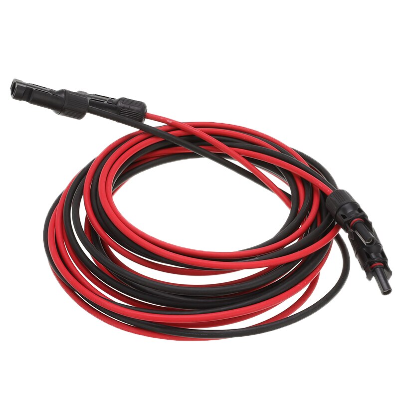 PVC Insulated Electrical PV Connector Cables Solar Panel Connect Back 10m 30ft 10AWG 12AWG 14AWG 2.5mm 4mm 6mm