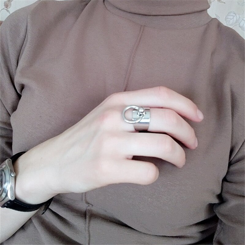 Grootte Is Verstelbare Accessoires Minimalistische Wind Ringen Van Metal Fan Ring Joint Ring Dames Mode Ring