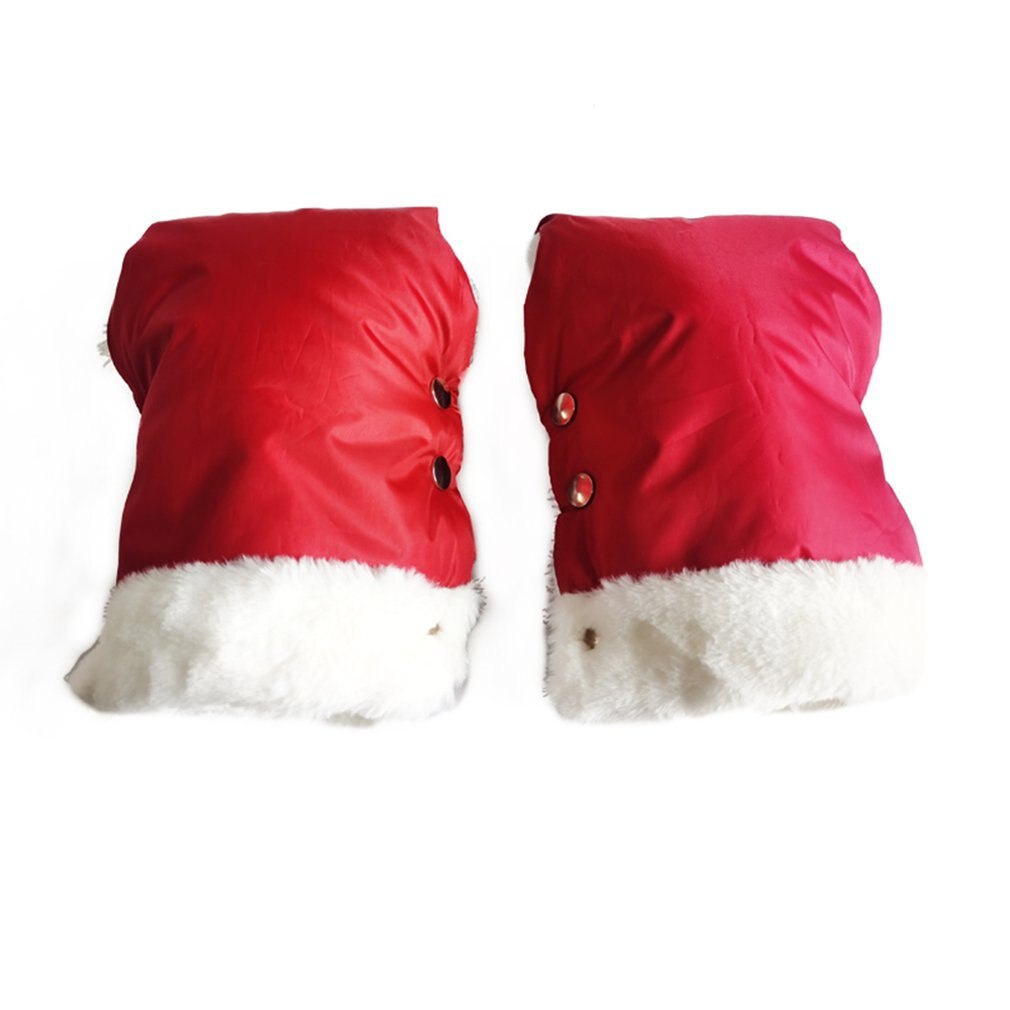 2 stücke Kinderwagen Handschuhe Wasserdichte Baby Kinderwagen Handschuhe Winter Weiche Warme Kinderwagen Handschuhe Hand Muff Baby Kinderwagen Zubehör: Rot