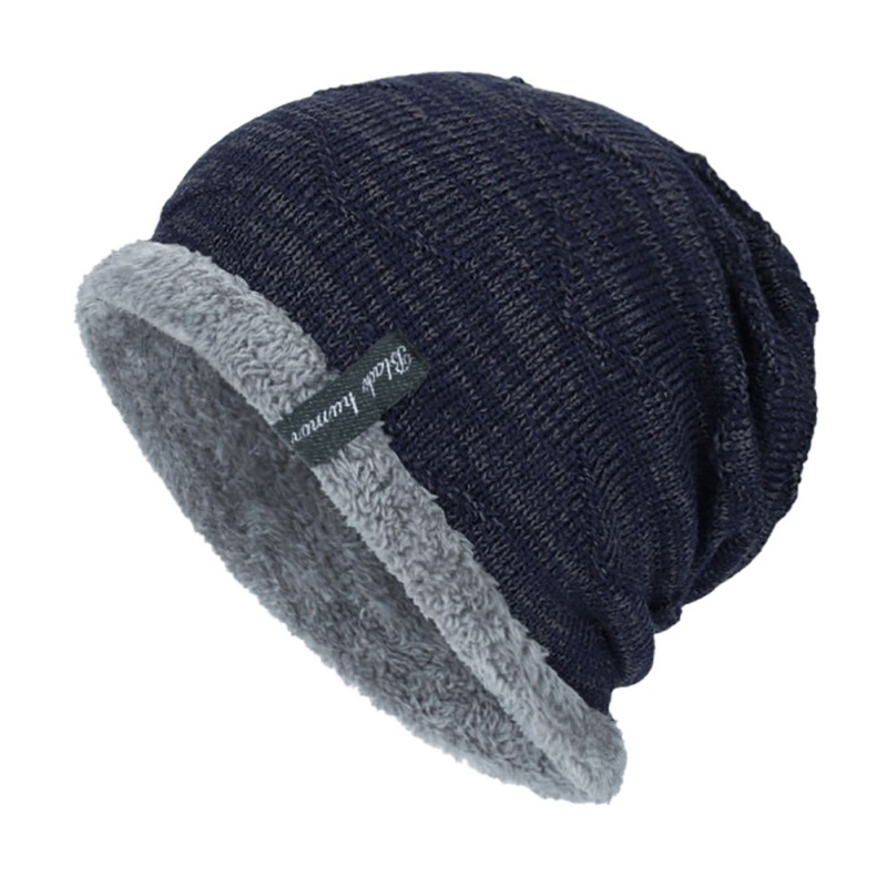 Winter Warm Running Hoed Pluche Thermische Acryl Gebreide Wol Hoed Ski Camping Wandelen Fietsen Cap Outdoor: Z