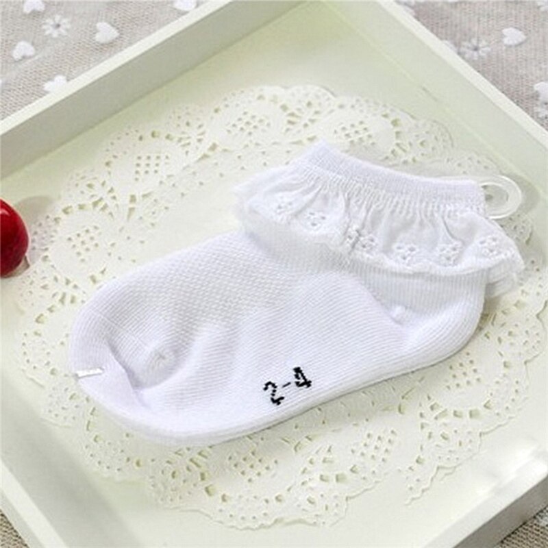 1 paar herfst babymeisjes kant sokken katoenen peuter sokken kinderaccessoires 6-24 maanden