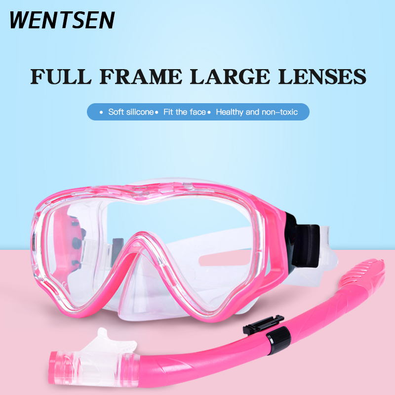 2022 Diving mask Diving Equipment kids full face mask for children boy and girls underwater Snorkeling goglese kit