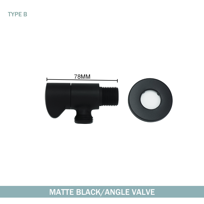 Messing Kraan Ventiel Muur Gemonteerde Socket Buitendraad G1/2 "Zwarte Kraan Douche Messing Hoek Ventiel Badkuip Accessoires: Oranje