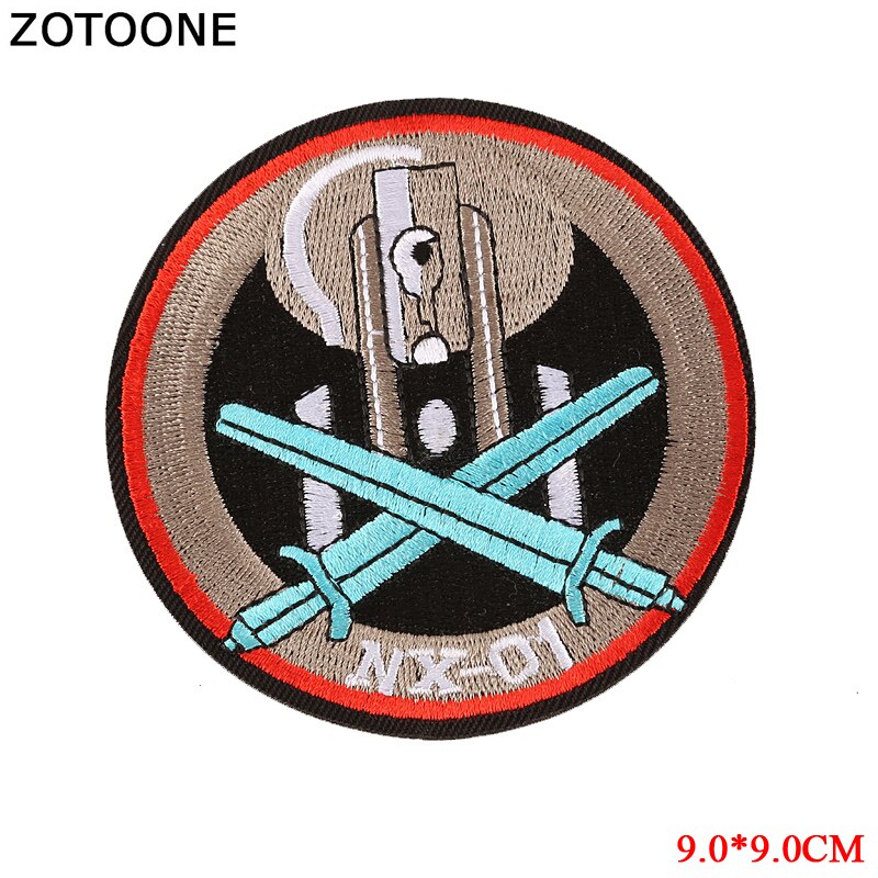 Zotoone Ronde Raket Planeet Patches Diy Stickers Ijzer Op Kleding Warmteoverdracht Applique Geborduurde Toepassingen Doek Stof G: PE1833CT