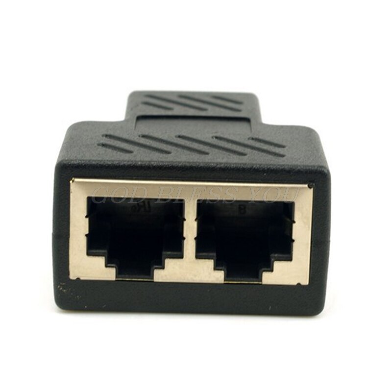 1 To 2 Ways RJ45 LAN Ethernet Network Cable Female Splitter Connector Adapter For Laptop Docking Stations