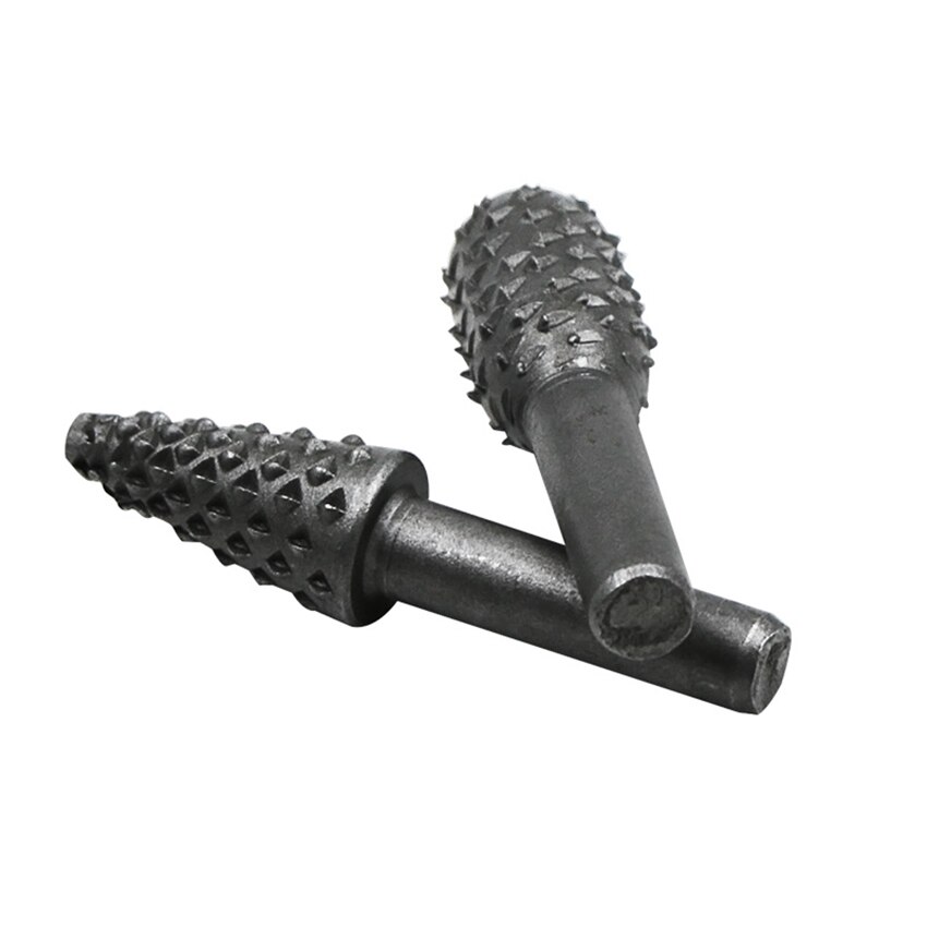 5 unids/lote negro 1/4 "6,3mm vástago rotativo de madera archivos conjunto taladro rotatorio escofina Burr para Metal de madera de plástico Metal blando de