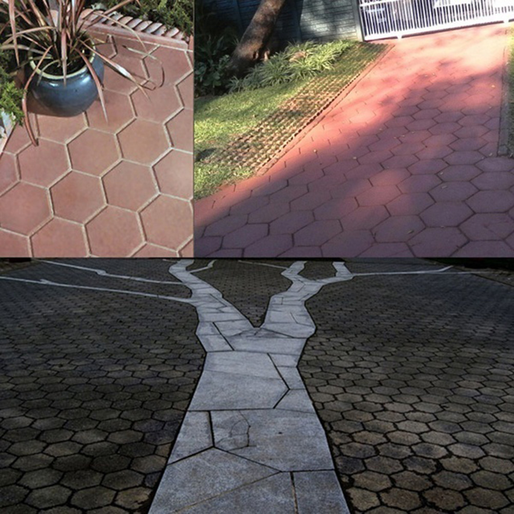 Moules à béton pour pavé de tremplin bricolage, moule à pierre, tremplin de tremplin, chemin de marche, moules en ciment pour jardin, pelouse, route en pierre, 9/7 grilles