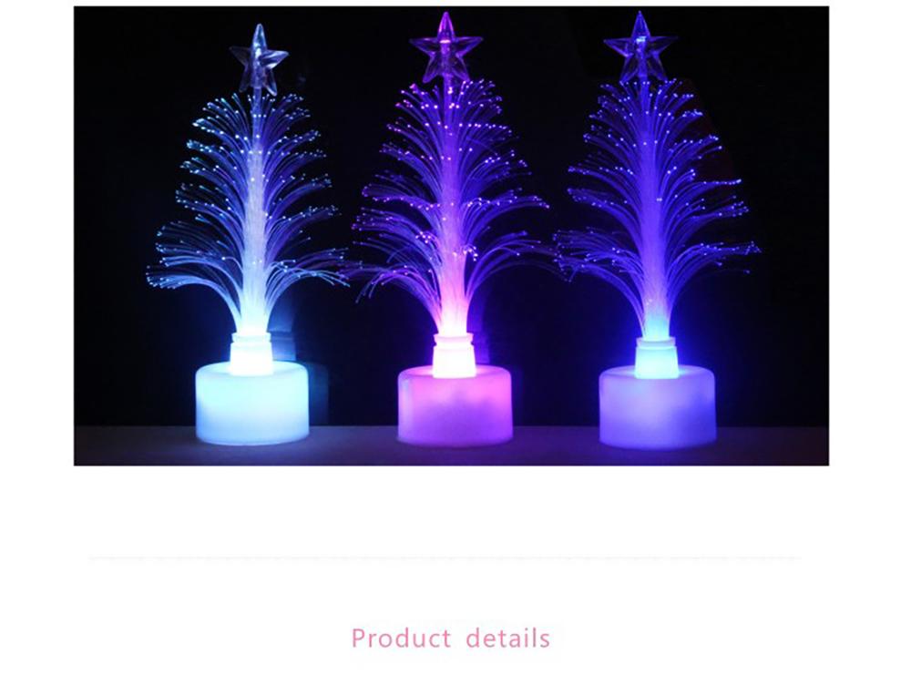 1pc växlande led fiberoptisk nattljus leksakslampa batteridriven litet ljus julgransfest dekor romantisk färg