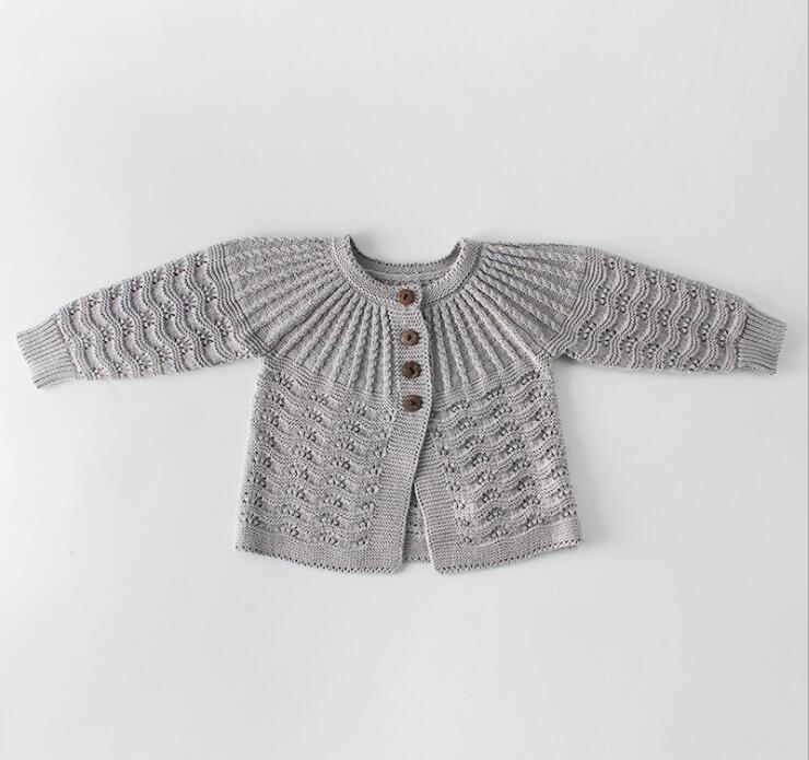 Baby Trui Solid Baby Meisjes Vesten Solid Koreaanse Baby Meisjes Outfit Lange Mouw Peuter Kleding: Grijs / 9m