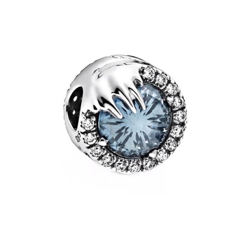 NEUER funkelnder dunkelblauer rosa und meergrüner Charme, dunkelblaue Perle, passend für originales europäisches Armbinde aus 925er Sterlingsilber, DIY-Schmuckgeschenk: Licht Gelb