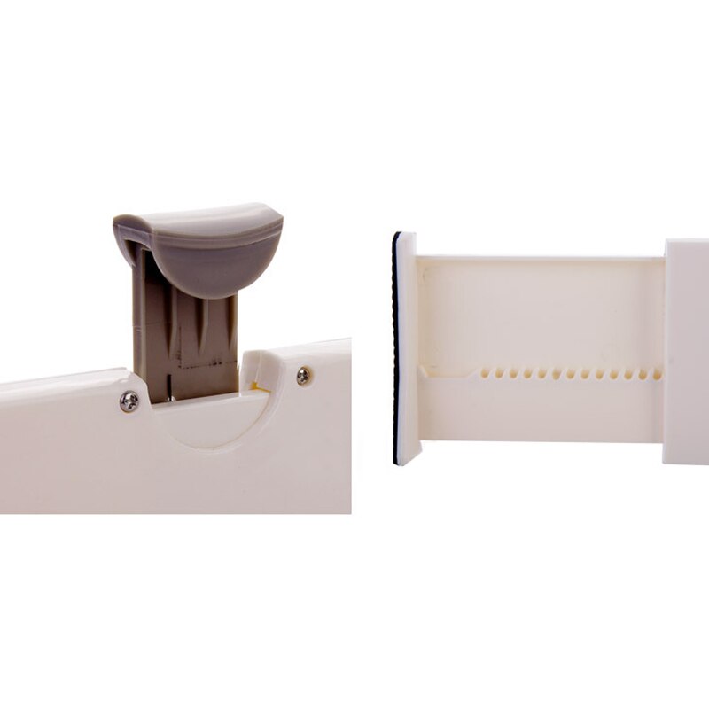 White Drawer Dividers Adjustable Spring Loaded Expandable Kitchen Bedroom Organizer Retractable Drawer Partition Board For Home