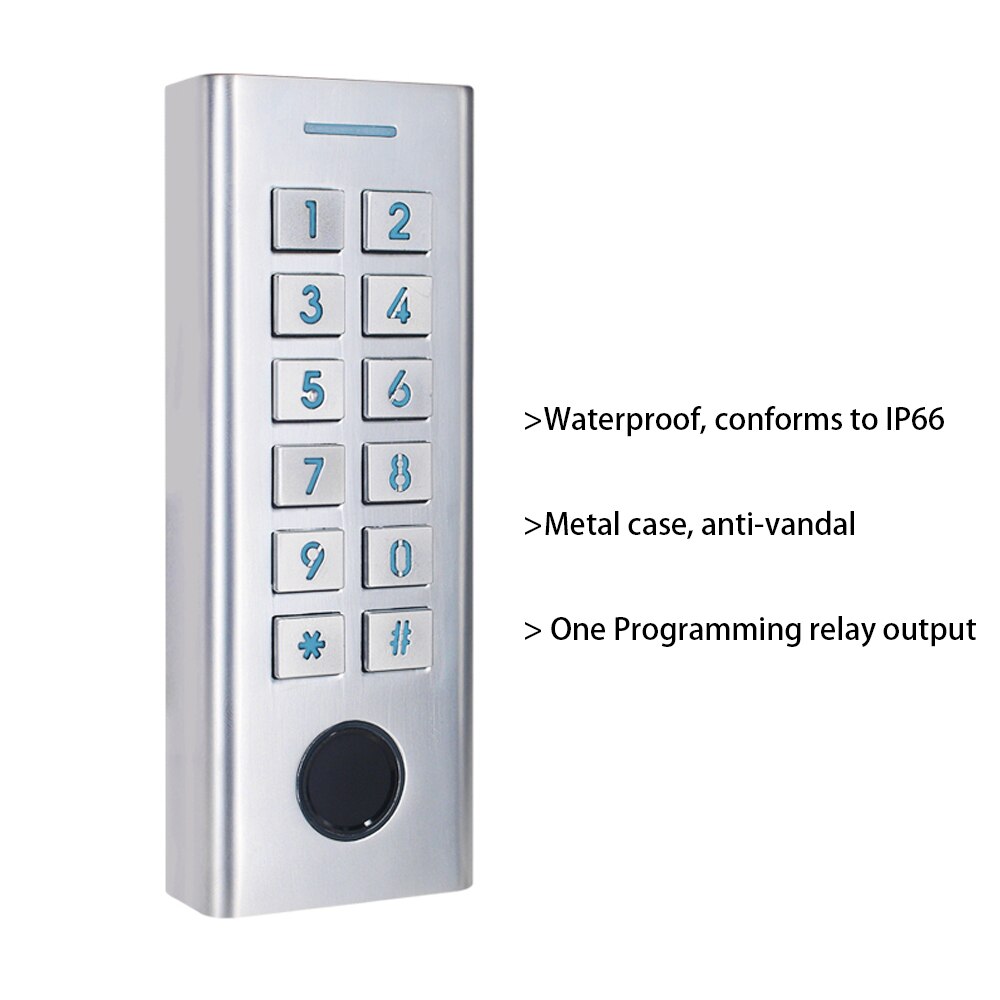 Metal IP66 waterproof Fingerprint door access control system Electronic Door Lock keyboard Standalone access controller