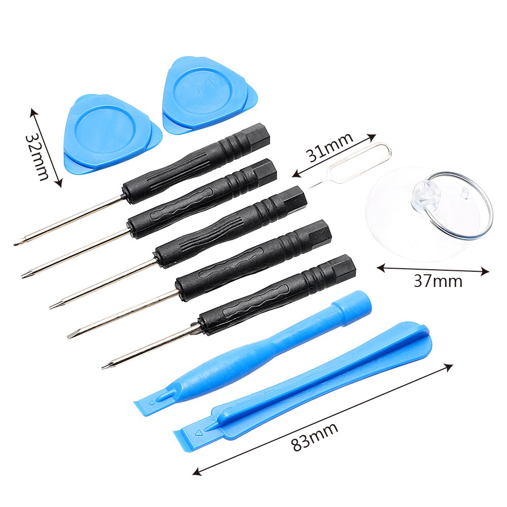 20 In 1 Mobile Phone Repair Tool Set for iPhone iPad Samsung Cell Phone Opening Tools Set Hand Tools Repair Disassemble Kit: 11 in 1