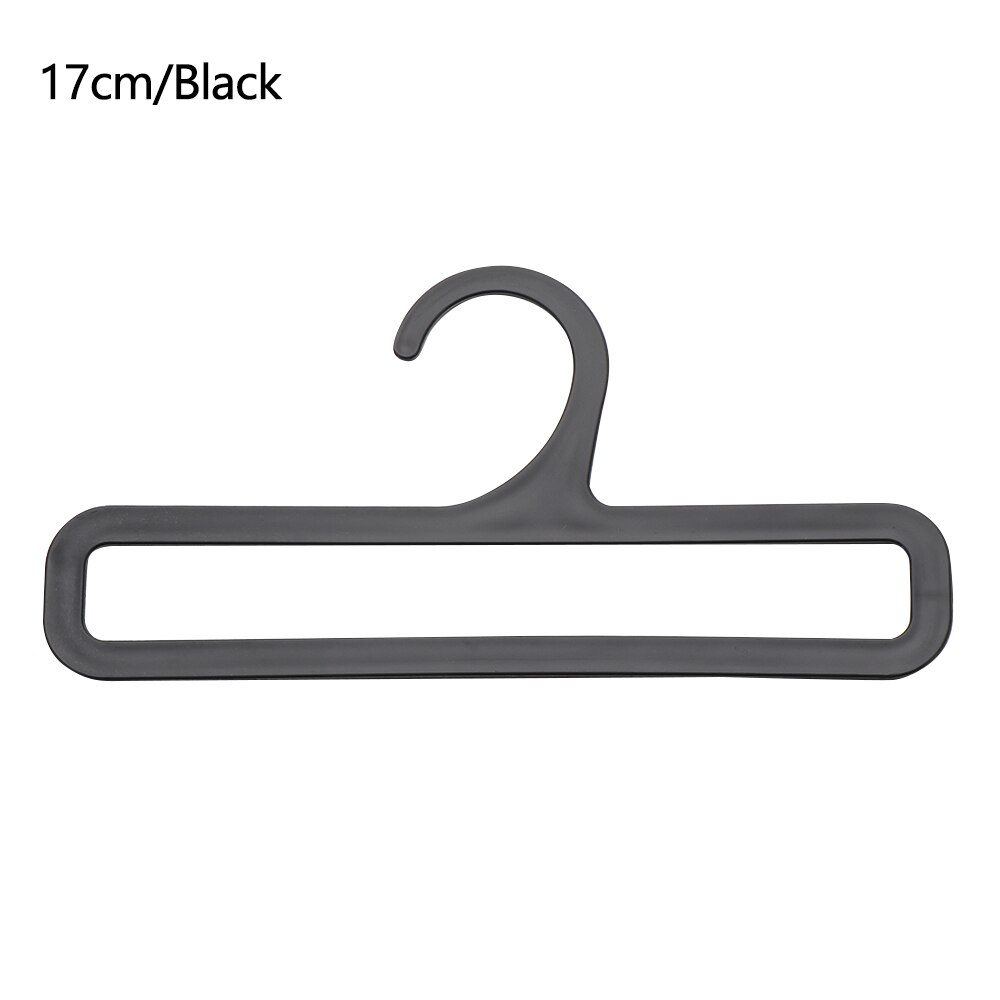 Mini cintre rectangulaire, en plastique épais, antidérapant, pour écharpe, culotte, chaussette, 14cm/17cm, 1 pièce: black 17 cm