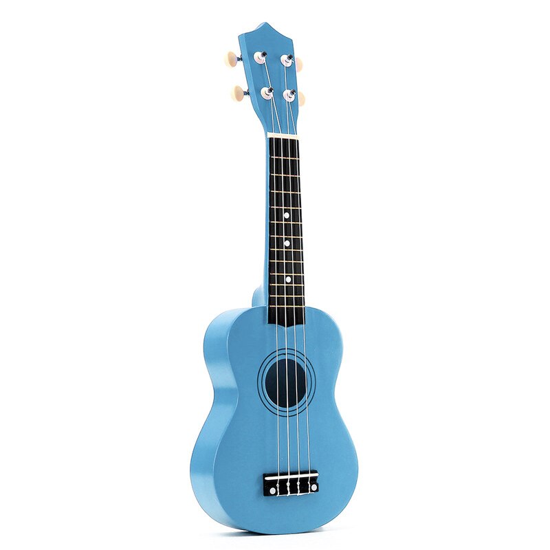 21 inch Soprano Ukulele Guitar Basswood 4 Strings Hawaiian Guitar Musical Instruments Small guitar for children: Blue