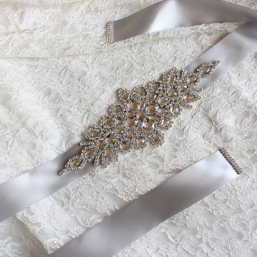 Ceinture femme cristal mariage ceintures Satin strass robe de mariée ceinture accessoires de mariage ruban de mariée ceinture ceinture