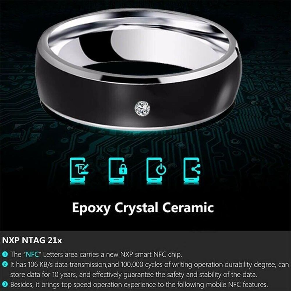 Wearable Connect NFC Finger Ring Technology Multifunctional Waterproof Smart Intelligent Rings