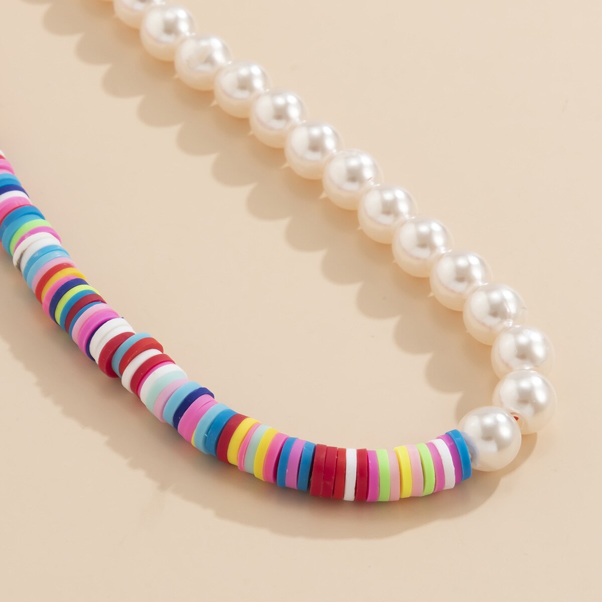 Trendy Pearl Clay Beads Mobile Phone Chains Anti-lost Handmade Lanyard Acrylic Charm Hanging Cord for Women Girls