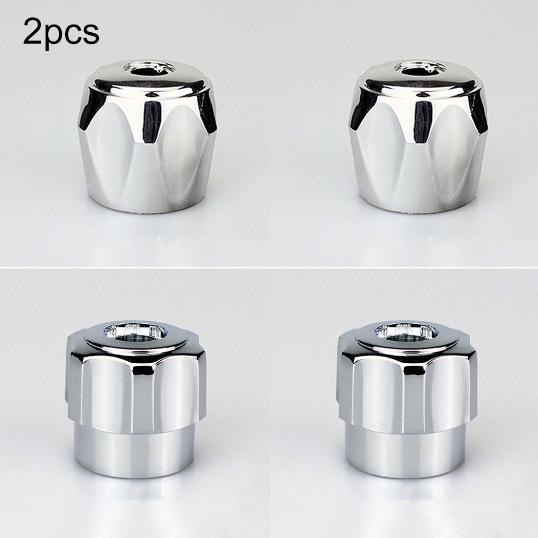 Uxcell Bathroom Faucet Knobs Replacement, 2Pcs Acrylic Hot And Cold Knob Handle Kit Clear