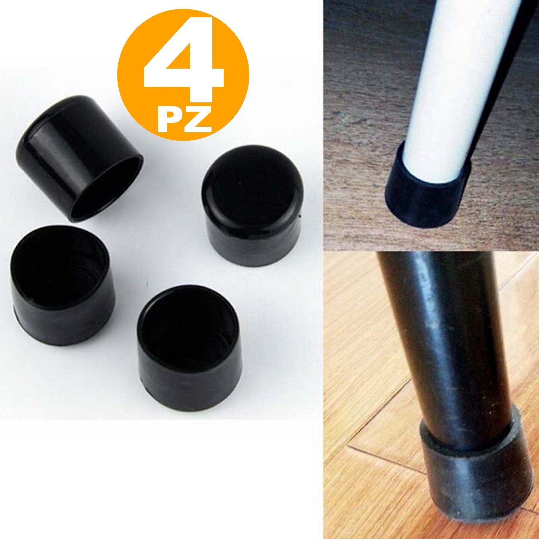 TAPPI SOTTO SEDIE GOMMINI ANTISCIVOLO ANTIGRAFFIO SCIVOLINI per SEDIA TAVOLO