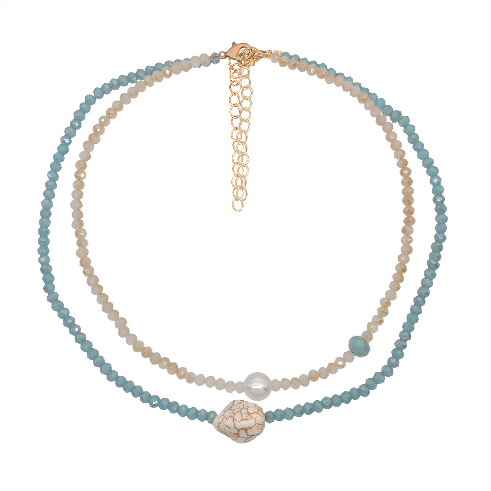 Yumfeel Women Mulit Layer Choker Necklace Handmade Jewelry Necklaces: SZ090