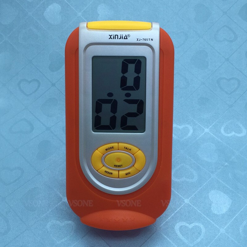 Russisch sprekende wekker lcd-scherm digitaal geel zwart en oranje: Oranje