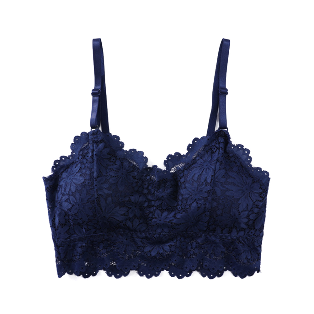 sexy blondere bralette rør topper bandeau sommer kvinner blondere bh tanker avling topper bandeau jente bralette undertøy: Blå