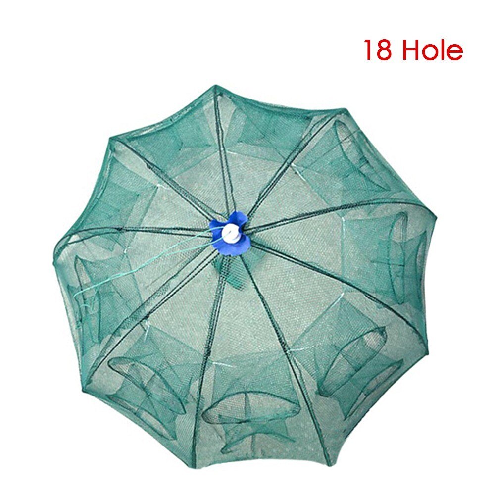 Filet de pêche en forme de parapluie, avec poignée, matériel, canne: 18hole