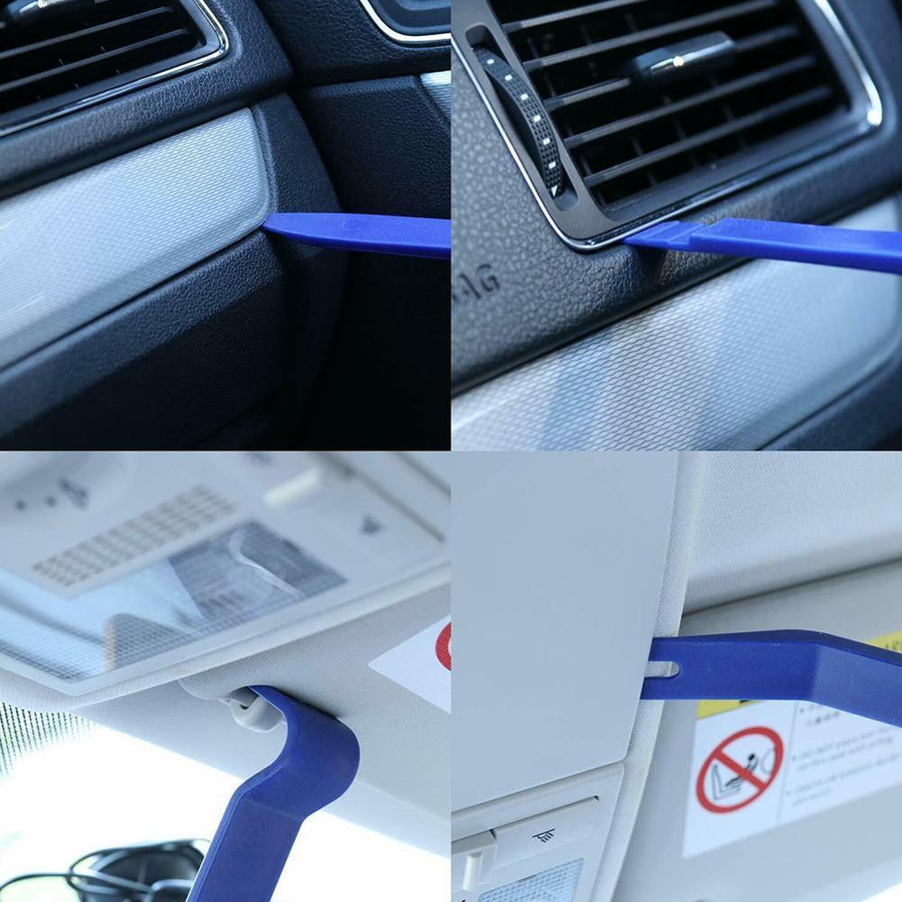 Juego de herramientas de extracción para embellecedor de coche, 5 uds., sujetador de Panel de puerta, plástico, para salpicadero de coche, L1, herramientas, accesorios I2V6
