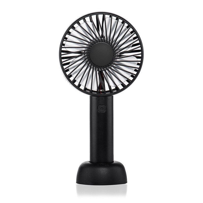ventilateur portable Mini ventilateur USB rechargeable avec Base petit ventilateur pour voyage fille: Black