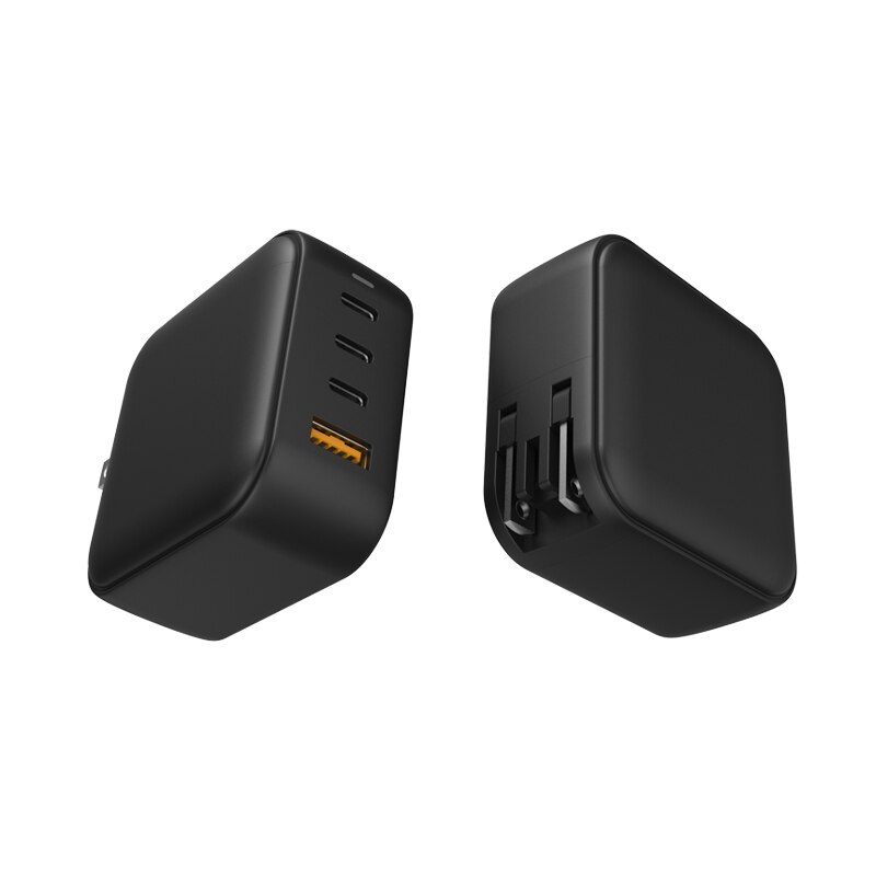 100W 4 Poort Gan USB-C PD3.0 Snelle Oplader Voor Macbook Pro/Air Iphone 13 Pro Max Dell Asus hp Samsung Note 20 Ultra S22 S21 + Pps: Black / US Matte