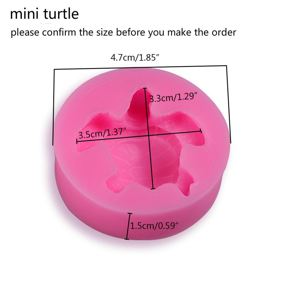 Turtle silicone mold pottery handmade DIY sea turtle resin 3d mold cake decoration baking tool molds for making soap