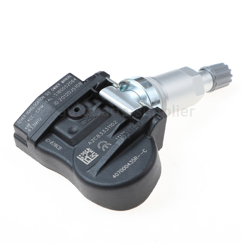 Sensor de pressão dos pneus tpms embutido, 4 unidades, para renault megane laguna fluence latitude scenic zoé 433mhz s180052064z