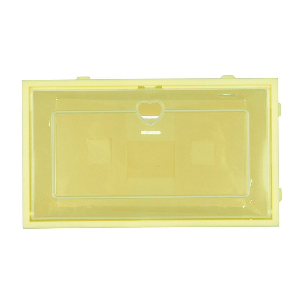 D 1PC Transparent Shoe Box Storage Shoe boxes thickened Dustproof Shoes Organizer Box combination shoe cabinet S/L size: YEL